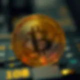 Visual representation of Bitcoin blockchain technology