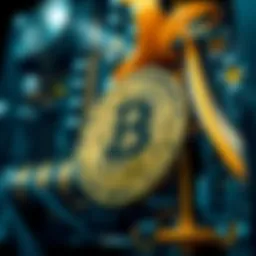 An intricate representation of Bitcoin mining technology