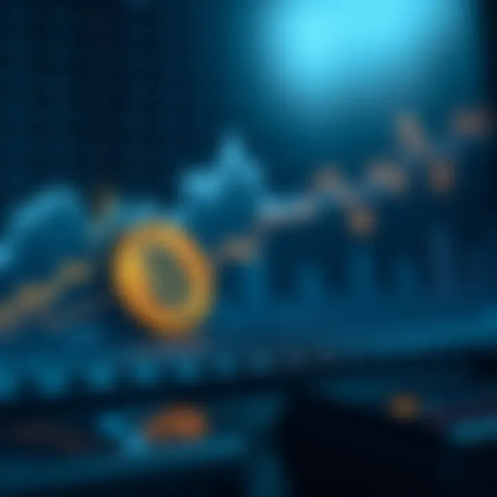 Statistical graph showcasing Bitcoin valuation over time
