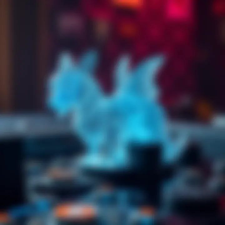 Blockchain technology representation related to NFTs