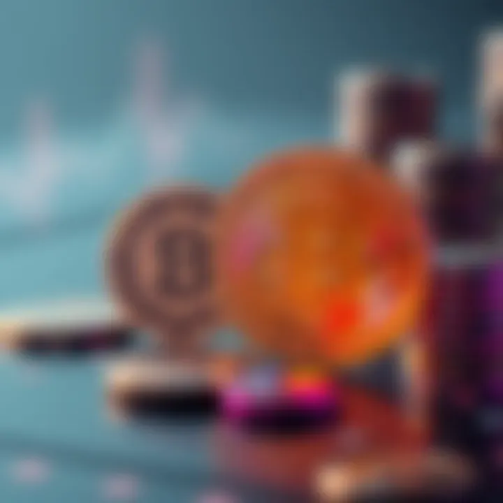 An abstract representation of cryptocurrency transactions