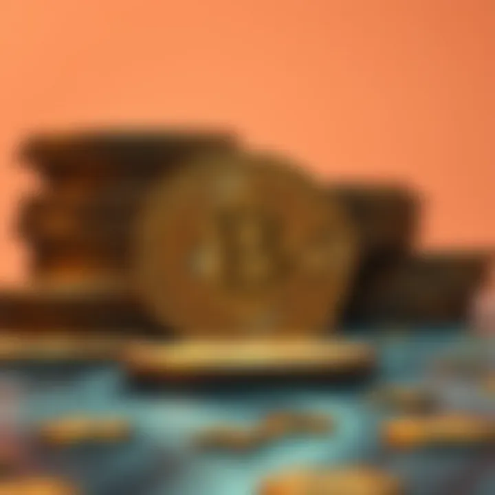 Symbolic representation of cryptocurrency icons