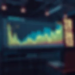 A sophisticated chart illustrating cryptocurrency market trends