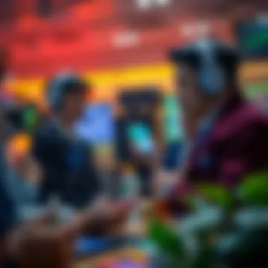 Investors engaging with cryptocurrency platforms