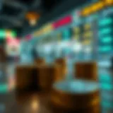 Visual representation of currency exchange rates