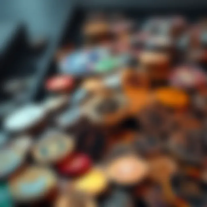 Diverse cryptocurrencies represented visually