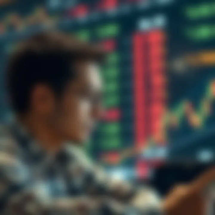 Investor analyzing market trends