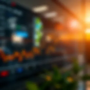 Graph illustrating market trends