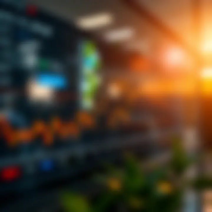 Graph illustrating market trends