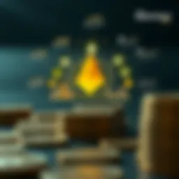 Conceptual diagram of market capitalization in cryptocurrency