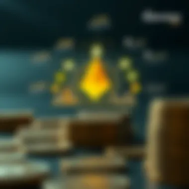 Conceptual diagram of market capitalization in cryptocurrency