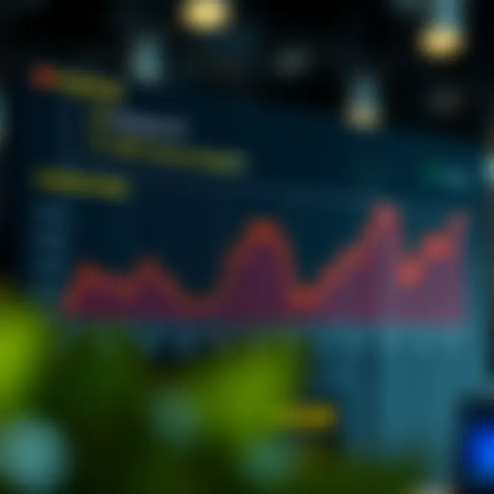 Chart indicating the performance of digital assets over time