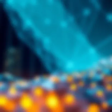 An abstract representation of blockchain technology with zkEVM features