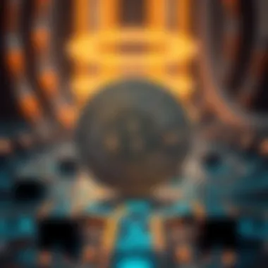 Visual representation of blockchain technology