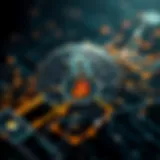A visual representation of smart contracts on a blockchain