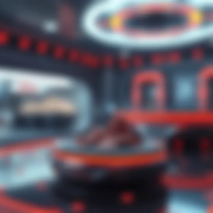 A futuristic representation of digital assets with Sui technology