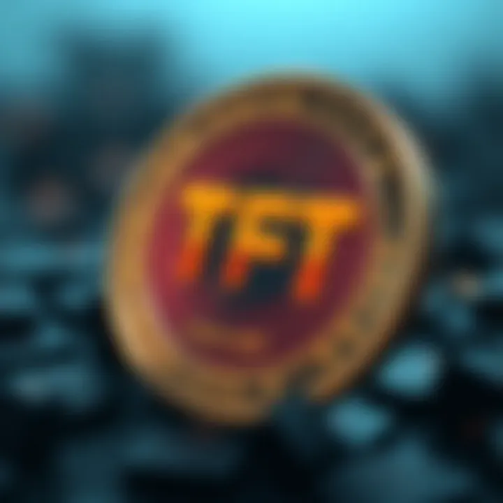 Visual representation of TFT Coin with its logo