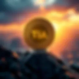 Conceptual representation of TIA coin in the crypto market