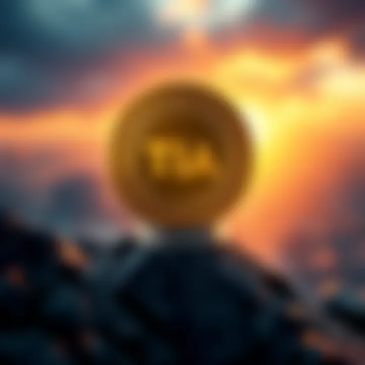 Conceptual representation of TIA coin in the crypto market