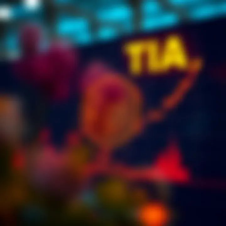 Graph showing market trends and TIA coin's position