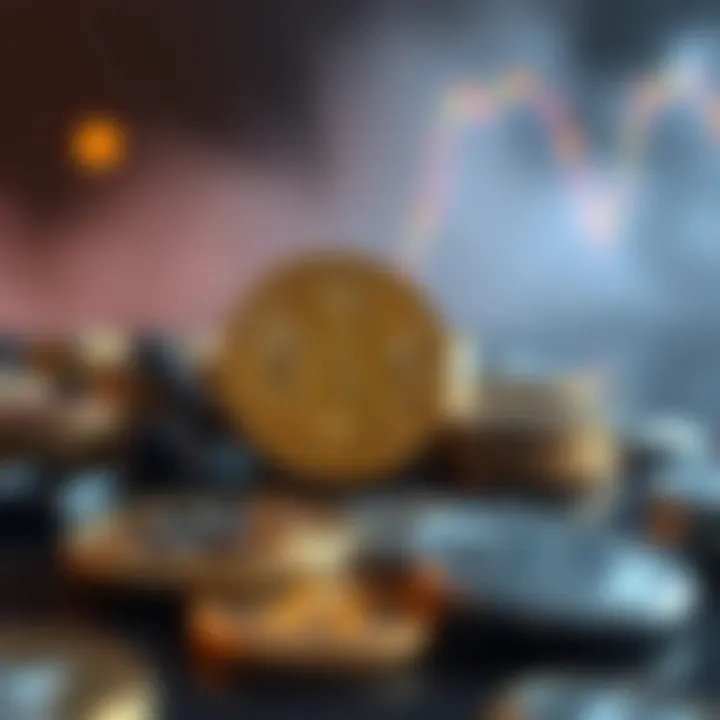 Illustration of various cryptocurrency projects